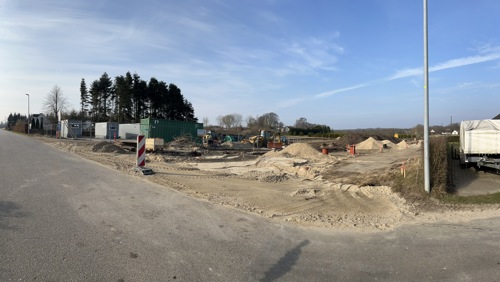 Foto af byggeplads på Skovvænget i Svenstrup